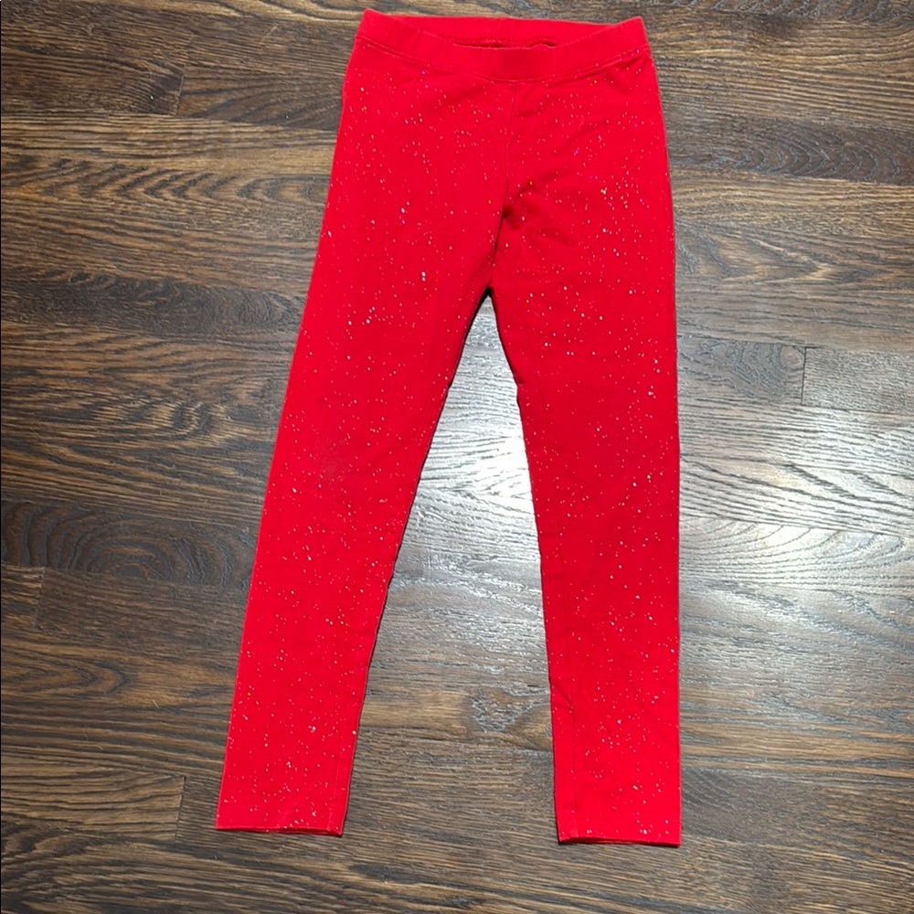 Sparkly Red Kids Leggings